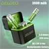 NONE Batterie AA Ricaricabili al Litio con Custodia di Ricarica, Confezione da 8, 1.5V 3600mWh Lunga Durata, Fino a 2000 Cicli, Ricarica Rapida, per Fotocamere e Giocattoli da Esterno