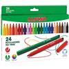 Alpino Confezione da 24 pennarelli scolastici Alpino - punta fine 3 mm - super lavabili e luminosi - sviluppano la creatività - colori assortiti