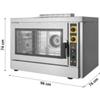 Forno a Gas Professionale per Ristorante Manuale, 5 Teglie GN 1/1 (53x32,5 cm), a Convezione, con Umidificazione