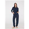 Tezenis Jogger In Cotone Pesante Stampato Donna Blu