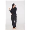 Tezenis Jogger In Cotone Pesante Stampato Donna Nero