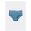 Tezenis Slip Alto In Cotone E Pizzo Donna Blu