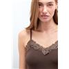 Intimissimi Top In Modal E Pizzo Pretty Flowers Marrone