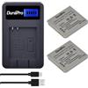 DuraPro 2 batterie NB-4L + caricatore LCD USB per Canon IXUS 30, 40, 50, 55, 60, 65, 70, 75, 80 is, 82 is, 100 is, 110 is, 115 HS, 120 is, 130, 220 HS, 230 HS, 255 HS, I Zoom, 7, i7. Zoom