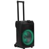Majestic FIRE T10 - Trolley Wireless Audio 5.2, Luci LED, ingressi USB/microSD/AUX/MIC/CHITARRA, Microfono, Telecomando, Batteria ricaricabile, funzione TWS, Impugnatura e ruote per il trasporto