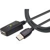 Techly 362213 Cavo Prolunga Attivo Extender USB Hi Speed Estensore di Segnale 5m Nero Nero