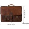 Fatto a mano Handmade Borsa Messenger Vintage In Vera Pelle Per Laptop Ufficio Marrone