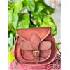 Fatto a mano Borsa A Spalla Vintage In Vera Pelle Di Capra Per Donne 7X9