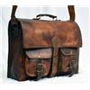 Borsa A Tracolla Uomo In Pelle Marrone Messenger Laptop Satchel Piccola