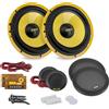 Pyle Car Speaker Boxes Hifi 400 W - Altoparlante 2 vie per auto - Altoparlante 165 mm secondo lo standard OEM in giallo, altoparlante montato in superficie come sistema audio per auto