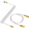 MAMBASNAKE Cavo a spirale MAMBASNAKE C02 per tastiera, 8000Hz, cavo USB-C a spirale, colore: trasparente/oro