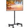 Unyqoos Ibenzoa® Mobiler, supporto TV regolabile per televisori da 13 a 50 pollici - standard VESA 75x75-200x200, altezza 90-127 cm, inclinazione di 30°, portata massima 20 kg, ruote a 360° con blocco