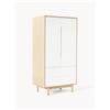 Westwing Collection Armadio piccolo Cassy, 2 ante - Legno chiaro, Bianco