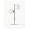 Westwing Collection Lampada da tavolo in vetro opale Atlanta - Argento