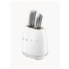 Smeg Set di 6 coltelli con ceppo 50's Style - Bianco