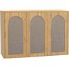HOMCOM Armadio da parete per bagno con 3 ante effetto rattan soft-close e mensola, rovere | Aosom Italy