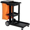 HOMCOM Carrello per pulizie professionale con 3 ripiani, sacco e coperchio | Aosom Italy
