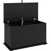 HOMCOM Cassapanca contenitore 102 L con cerniera di sicurezza, 80x40x45 cm, nero | Aosom Italy
