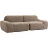 HOMCOM Divano 3 posti in chenille 244 cm con seduta ampia e molle insacchettate, marrone chiaro | Aosom Italy