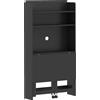 HOMCOM Scrivania per computer con ripiani, piano ribaltabile e 2 ruote, 80x69x155 cm, nero | Aosom Italy