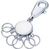 Troika Unisex Key Chain Keyring (pack of 1) 6 rings Olive Green