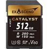 Exascend Catalyst SDXC UHS-II, C1 V60, 280/150 MB/s, scheda di memoria 512 GB"