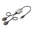 Startech.com Cavo adattatore Startech.com da Usb a seriale RS232 a 2 porte DB9 maschio 921.6Kbps 61cm Nero [2P1FFC-USB-SERIAL]