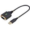 Startech.com Cavo adattatore Startech.com USB a seriale USB-A maschio DB-9 maschio 921.6Kbps 30cm Nero [1P1FFC-USB-SERIAL]