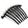 SWETRACE Fermacapelli Antiscivolo con Perle Eleganti Nero 3 Pezzi in PC e Design Delicato per Matrimoni e Serate Facili da Mettere e Togliere