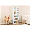 Dmora - Credenza Bellatrix, Buffet da soggiorno, Madia da salotto, Dispensa da cucina, 60x32h150 cm, Bianco