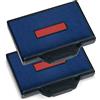 Trodat Cartucce o Tamponi di ricambio 6/56/2 colore Blu/Rosso per Timbri Autoinchiostrante della linea Professional 5460, 5460/Farm, 5558, 5558/PL, 55510, 55510/PL, 5466, 5117, 2 pezzi