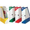 FAST - Set di 25 portariviste, 33 x 25 cm, dorso 8 cm, copertina in cartone ondulato, colore: Blu