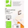 Q-Connect Etichette universali Q-Connect bianco 38,1x21,2 mm - 65 et./foglio - conf. da 100 fogli - KF00573