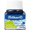 Pelikan 201574 Inchiostro China 523-08, Blu Cobalto, 10 ml in Vetro, Utilizzabile su Carta, Cartoncini da Disegno e Film Opacizzati