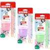 Kores - Set cancelleria Pastel - 2 matite HB con gomma, temperamatite doppio con contenitore e gomma KE30 - Colori pastello - Confezione da 1
