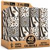 Oliroli Carta Igienica Bambu | 3 Veli | 48 Maxi Rotoli | 370 Strappi | Morbida e resistente, ideale come toilet paper per casa e ufficio, in 100% cellulosa di bamboo FSC.