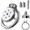 BDSMYEE Gabbia di Castità Piatta Invertita con dilatatore uretrale, gabbia di castità in metallo BDSM giocattolo bondage duro, gabbia per pene set di giocattoli sessuali schiavo giocattolo (Φ45mm)