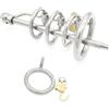 DFADSVCNM Cintura di castità in acciaio inossidabile BDSM con dilatatore rimovibile, gabbia for pene maschile, giocattolo sessuale for coppie di uomini(45mm)