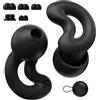 Relaxcharm Tappi Orecchie per Dormire, Tappi per Orecchie Antirumore Riutilizzabili in Silicone per Dormire sul Fianco, Riduzione fino a 40 dB con Inserti a Doppio Strato, 5 Opzioni,
