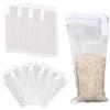Tinoaly 10 Pezzi di Sacchetti per Filtro Acquario, 8x20 cm 100 Micron a Maglia Extra Fine con Cerniera per Acquari Resina e Carbone Attivo