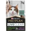 PURINA PRO PLAN Liveclear, Croccantini Gatto Adulto, 1 Sacco da 7 kg | Croccantini per Gatti Adulti Sterilizzati, con Tacchino