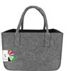 IDEA HOME Borsa Shopper Feltro Multifunzionale Grande 30 Litri | Cesto Pieghevole | Cesto per Abbigliamento | Borsa della Spesa XXL | Nero