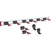 BRUNS - Supporto per attrezzi, 100 cm, con 8 supporti + 2 ganci extra per attrezzi da giardino, officina, scopa