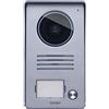 Vimar 40921.P1 Targa esterna audio/video in alluminio, per videocitofono vivavoce a colori LCD 7in con cornice parapioggia, 1 pulsante, installazione a parete