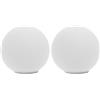 WHAMVOX Paralume in vetro sferico, 2 pezzi, bianco, 6 cm, ricambio per lampada a sospensione G9, sala da pranzo, soggiorno