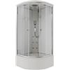 Bagno Italia Box doccia idromassaggio 90x90 cm 6 getti e vasca semicircolare