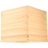 iplusmile Paralume di Carta Pieghevole Quadrato 30x30cm Beige | Carta e Legno, Struttura Semplice Superficie Liscia, per Lampade a Sospensione in Casa e Hotel