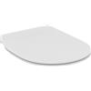 Ideal Standard Connect sedile per WC con forma a D sottile - Bianco (Alpin) | Sedile per WC con robuste cerniere in acciaio inossidabile, E772301