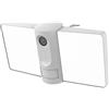 Homcloud 1S Videocamera Videosorveglianza Smart Wi-Fi da Esterno Full HD con Faretti,Telecamera con Sensore Rilevamento PIR, Sirena, Visione Notturna e audio, compatibile con Alexa e Google