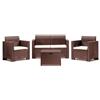 BICA 9067.3 Set Nebraska Salottino 4 Posti, Marrone, 281 x 155 x 79 cm